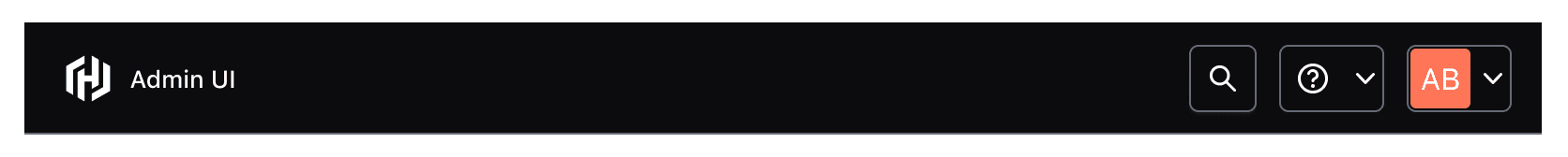 Example of text displayed in the Home Link that reads Admin UI